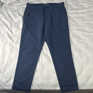 Banana Republic Men's Blue Casual Pants Straight Leg Flat Front 32x30 Button Zip